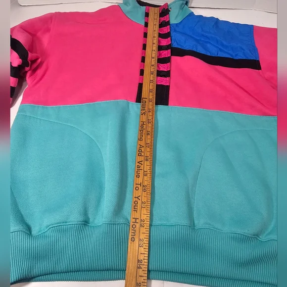 Bocoo Vintage 90s Women's Half Zip Windbreaker Sweater/Jacket Sz M Pullover - Picture 6 of 9